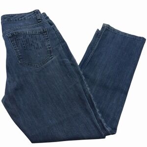 Jones New York Jeans Lexington Street Size 8 Black Stud Embellished Pockets